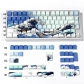 The Great Wave off Kanagawa 104+24 PBT Dye-subbed Doubleshot Backlit Keycaps Set for Keyboard